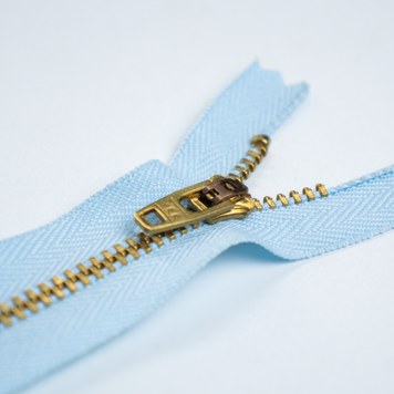 YKK 18cm, blue-brass