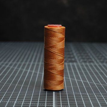 Нитка плоска вощенна 0.8 мм колір Рудий №S007 |100 метрів thread 0.8 mm №S007 фото