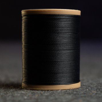 Нитка кругла вощенна 0.55 мм колір Чорна №M999 |140 метрів thread 0.55 mm №M999 фото