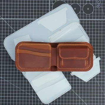 Шаблон ( Викрійка ) з акрилу для виготовлення гаманця Bifold 04 Acrylic-25-04 фото