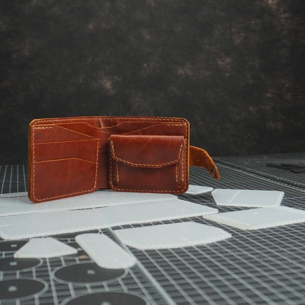 Шаблон ( Викрійка ) з акрилу для виготовлення гаманця Bifold 07 Acrylic-25-07 фото