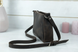 Women's leather bag Nadia, genuine Vintage leather, color brown, shade Chocolate, Blue