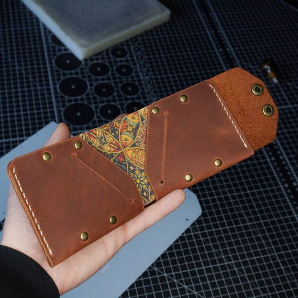 Шаблон ( Викрійка ) з акрилу для виготовлення гаманця Bifold 06 Acrylic-25-06 фото