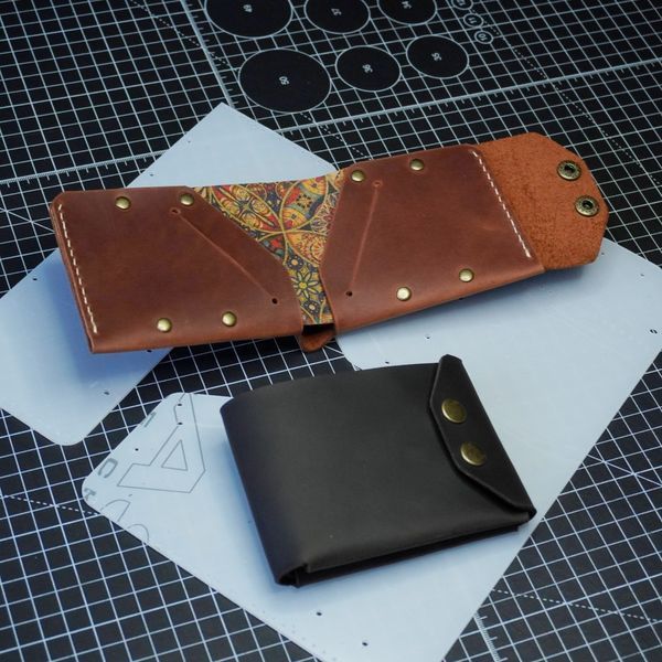 Шаблон ( Викрійка ) з акрилу для виготовлення гаманця Bifold 06 Acrylic-25-06 фото