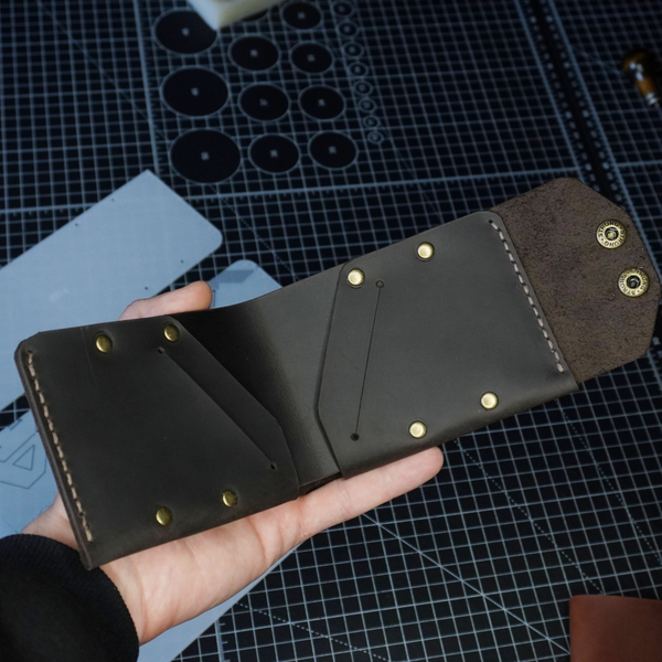 Шаблон ( Викрійка ) з акрилу для виготовлення гаманця Bifold 06 Acrylic-25-06 фото