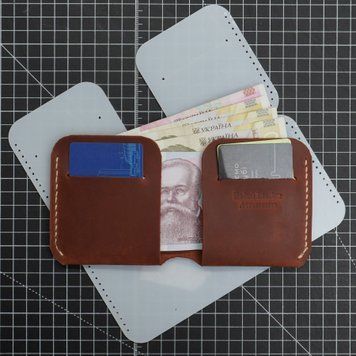 Шаблон ( Викрійка ) з акрилу для виготовлення гаманця Bifold 05 Acrylic-25-05 фото