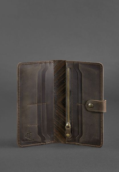 WOMEN'S LEATHER WALLET 7.0 INDI DARK BROWN